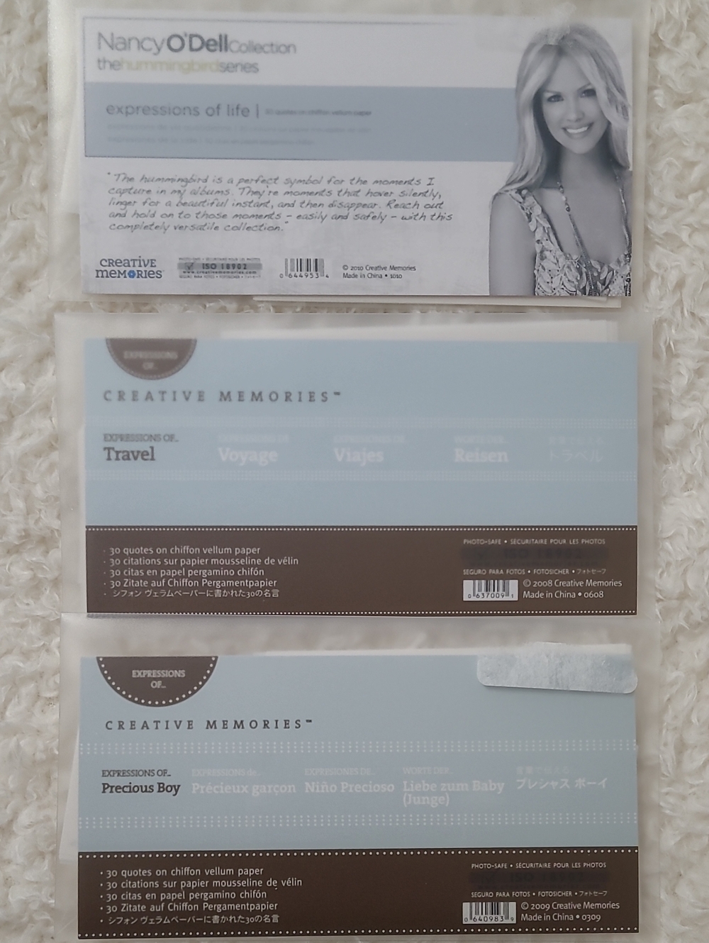 NEW Creative Memories 90 Quotes Expressions Nancy Odell Life Travel Precious Boy